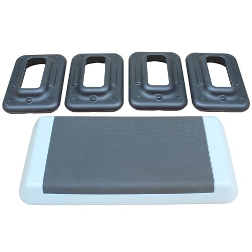Adjustable Exercise Step Platform with 4 Stackable Risers T4414
