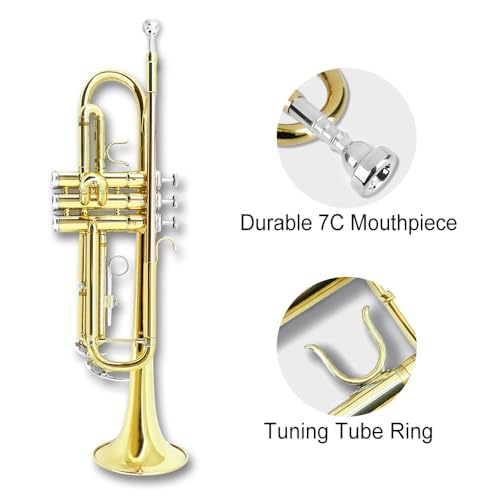 Bb Standard Trumpet Set with Hard Case, 7C Mouthpiece X28497