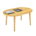 Oval Coffee Table Natural 19.7"D x 31.5"W x 16"H P957
