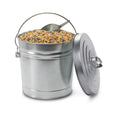 6 Gallon Galvanized Steel Round Trash Can with Locking Lid Z39176
