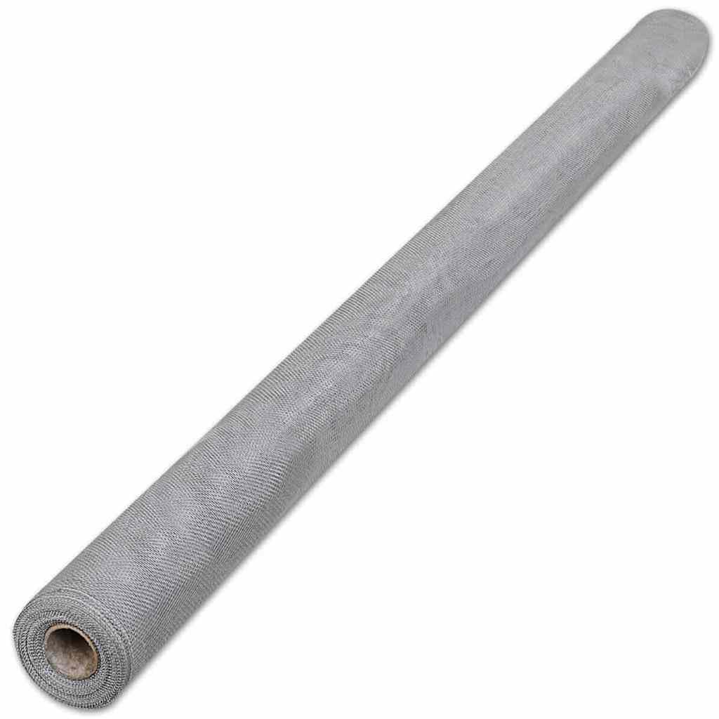 Aluminum Mesh Screen 39.4x196.9 Inch Silver Mesh Roll U739867