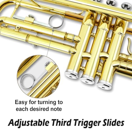 Bb Standard Trumpet Set with Hard Case, 7C Mouthpiece X28497