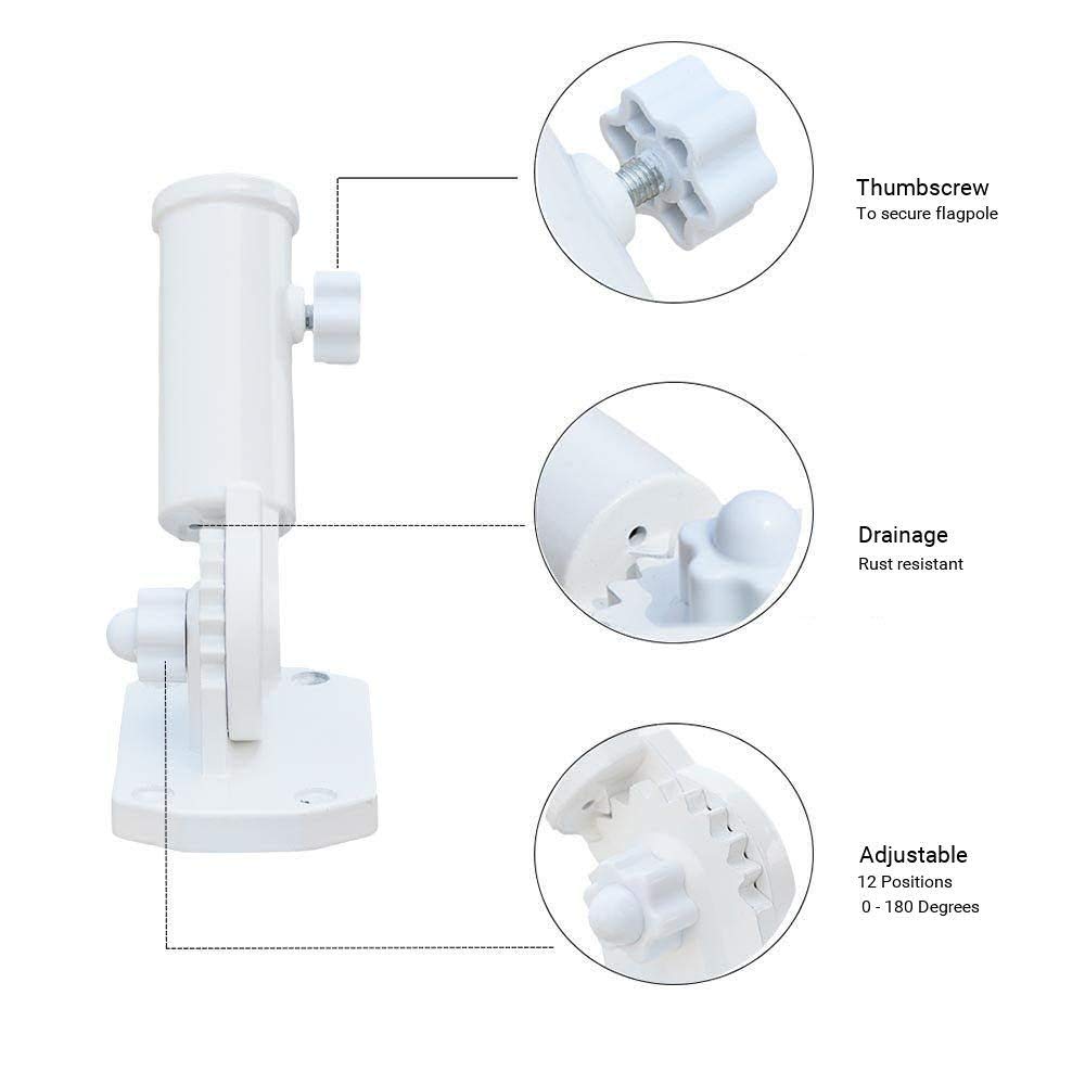 Adjustable Aluminum Flag Pole Bracket B4916