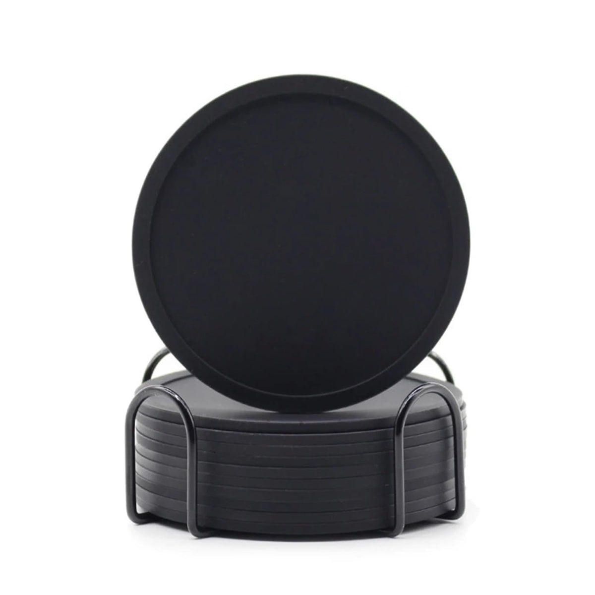 32 Pc Black Silicone Coasters L243