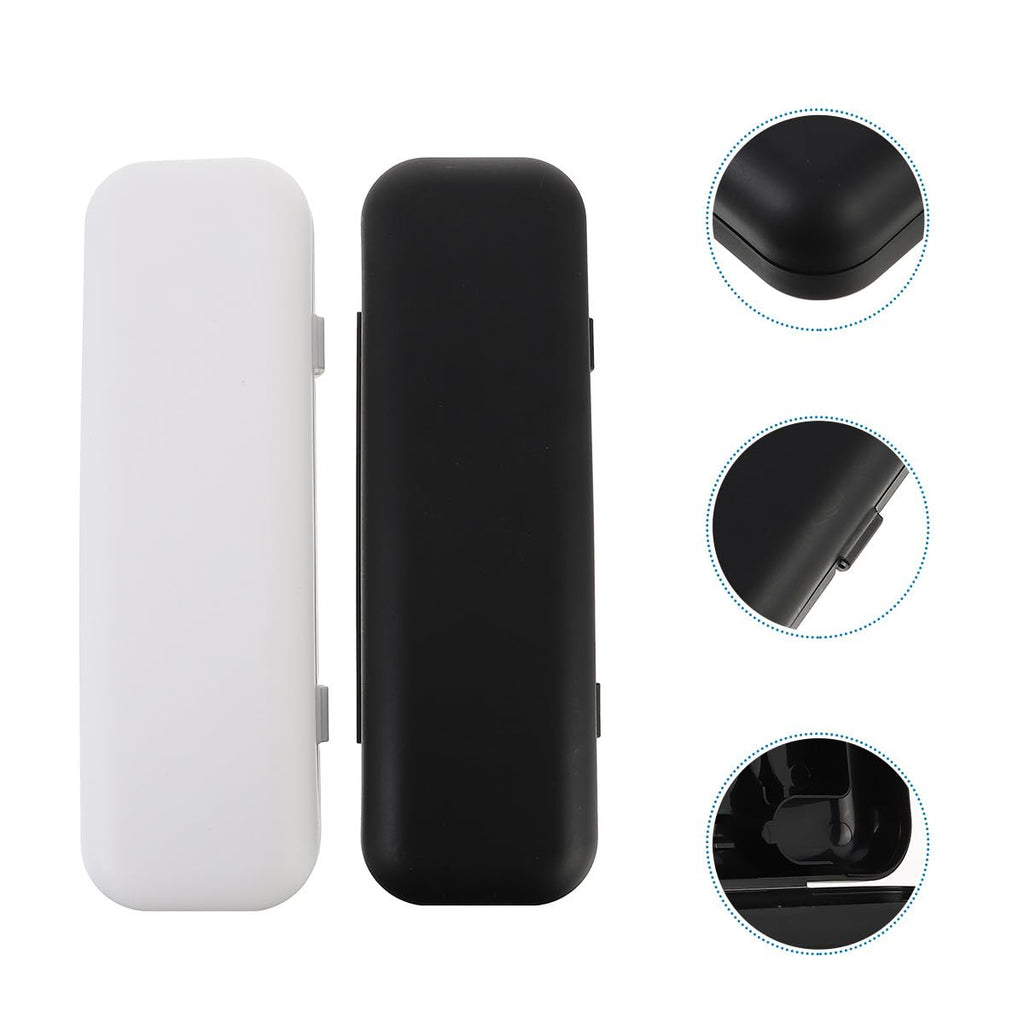 Electric Toothbrush Travel Case 2Pcs Set Black and White M6309