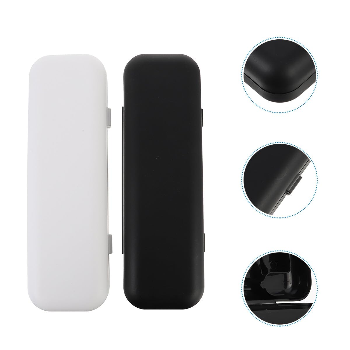 Electric Toothbrush Travel Case 2Pcs Set Black and White M6309