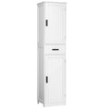 67'' Tall White Storage Cabinet with 4 Shelves & 2 Doors M6323