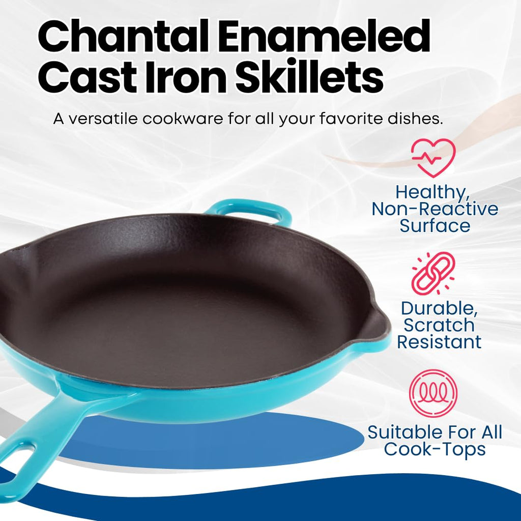 Cast Iron Skillet, 10 inch, Sea Blue W8791