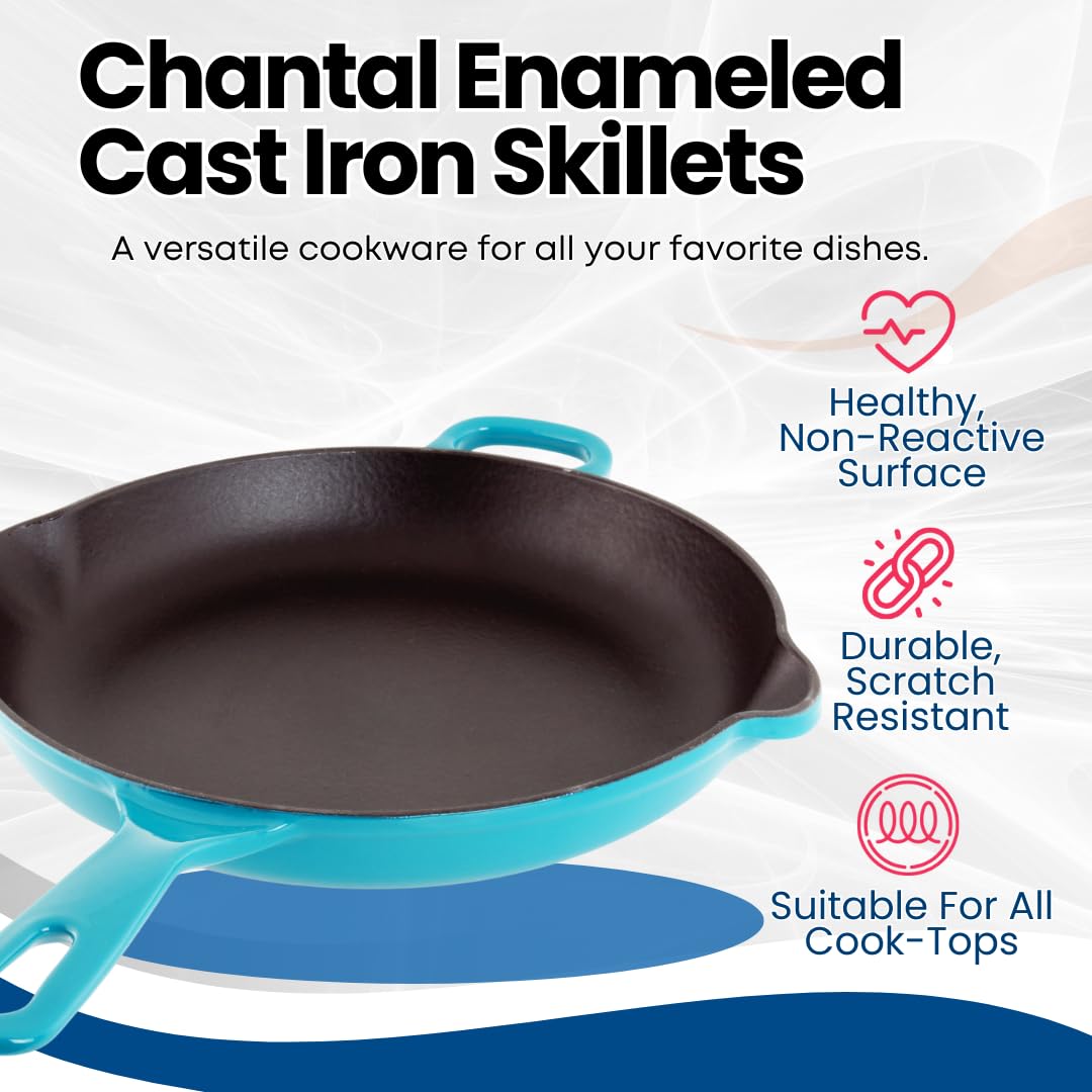 Cast Iron Skillet, 10 inch, Sea Blue W8791