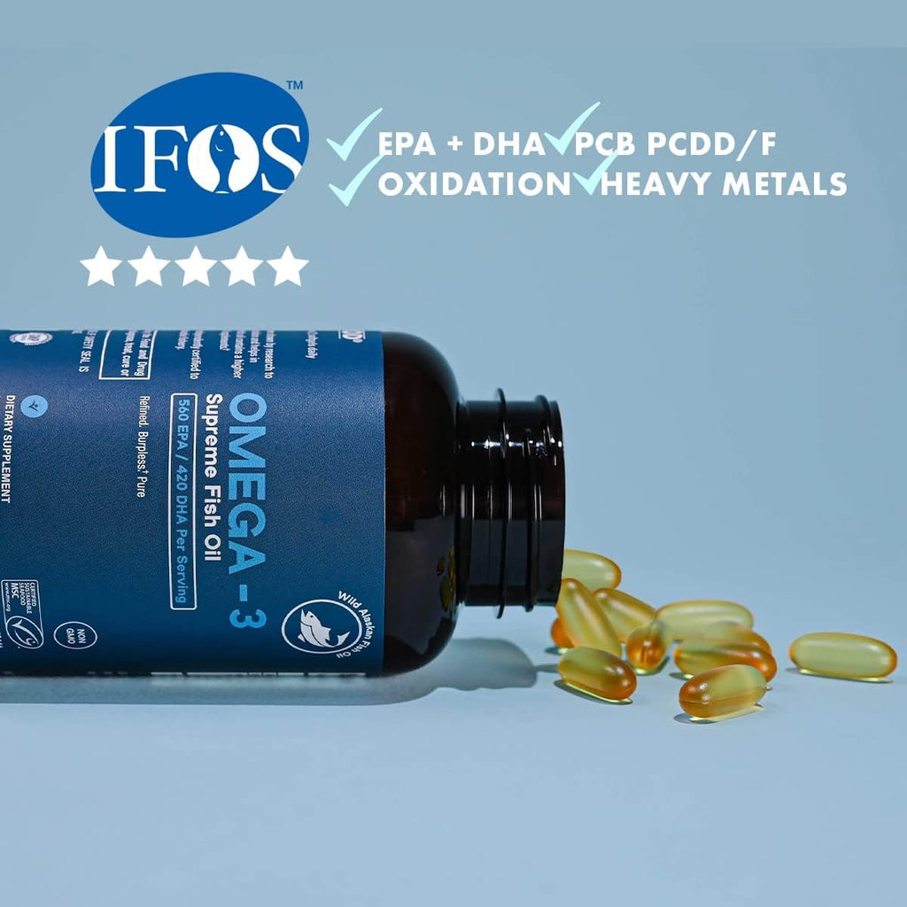 1400 mg Wild Alaskan Fish Oil 180 Softgels E206
