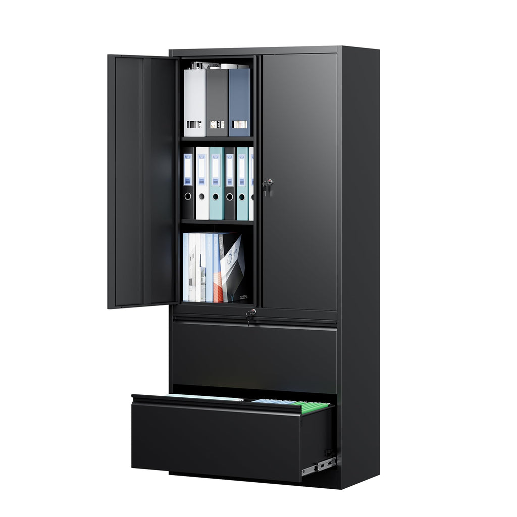 Metal 2 Drawer File Cabinet with Lock T4388