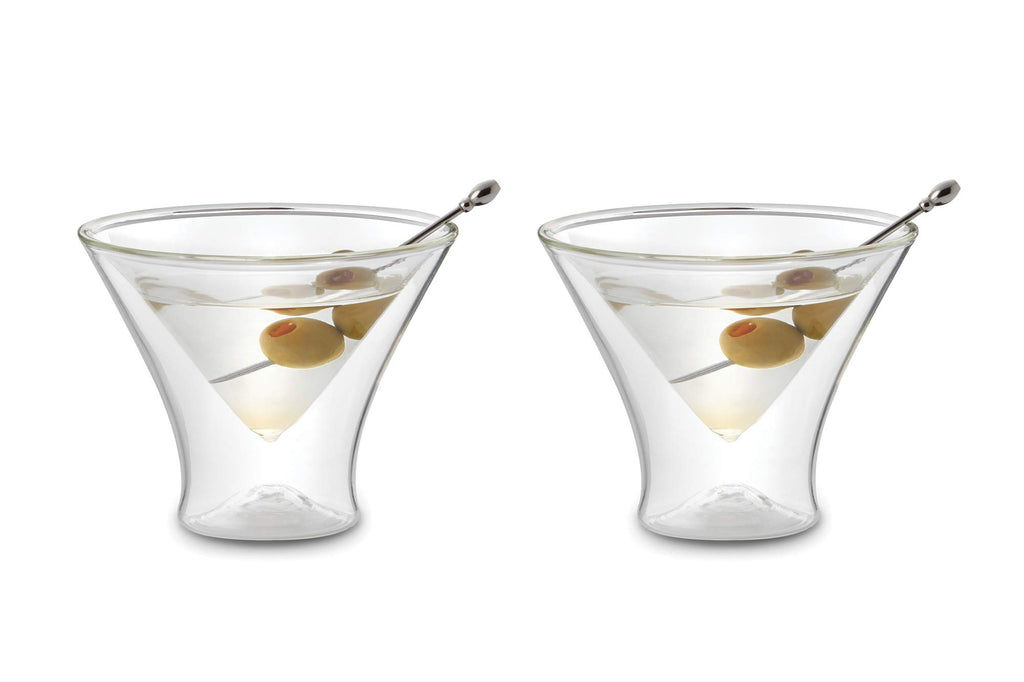 Double Wall Borosilicate Martini Glasses Set of 2 H462339