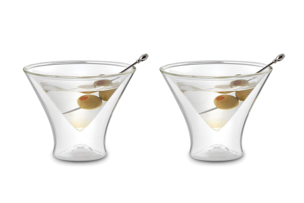 Double Wall Borosilicate Martini Glasses Set of 2 H462339