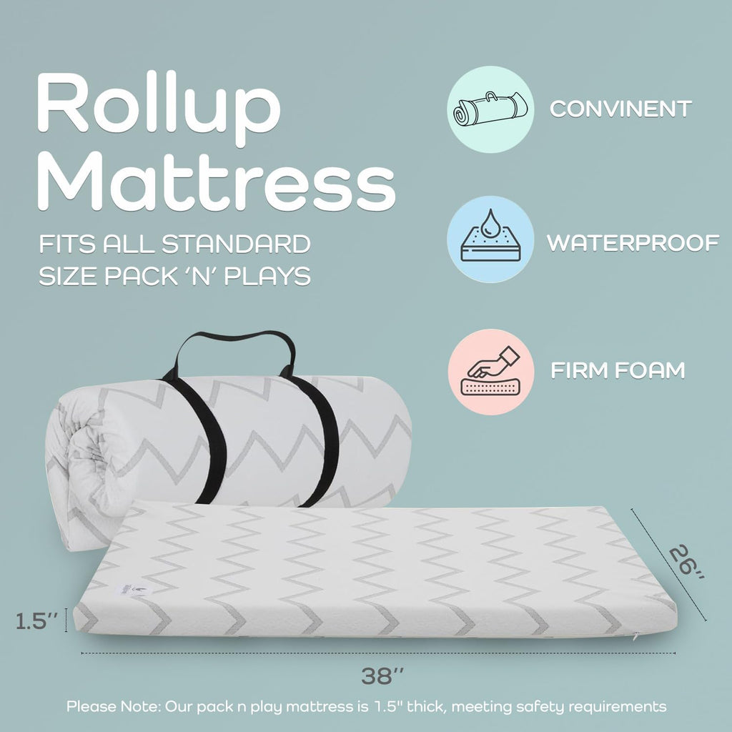 38" x 26" Waterproof Memory Foam Mattress Pad W6443