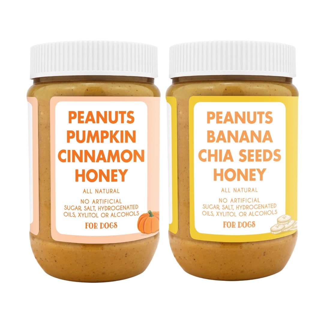 100% All Natural Dog Peanut Butter Set of 2 17oz D843481
