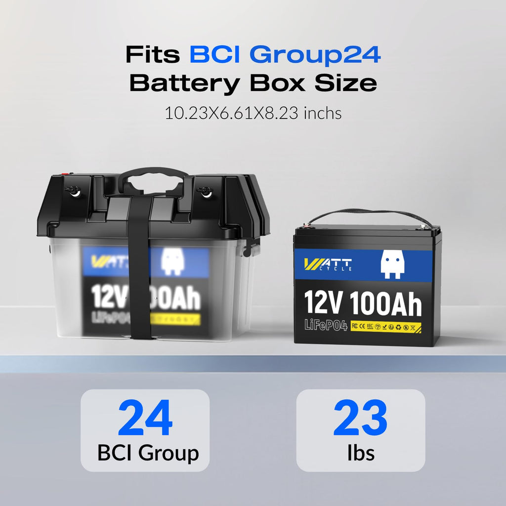 12V 100Ah LiFePO4 Battery 2 Pack H750467