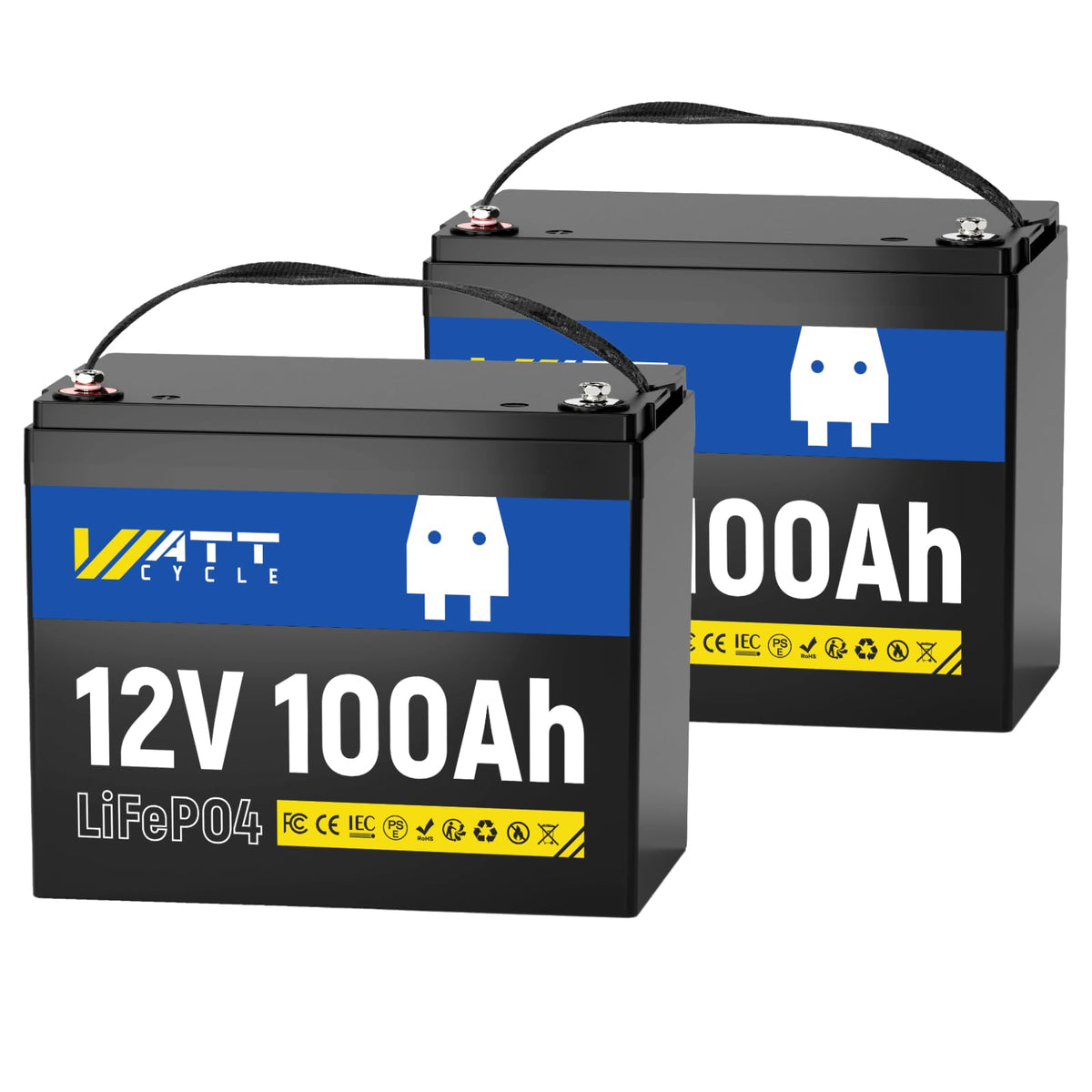 12V 100Ah LiFePO4 Battery 2 Pack H750467
