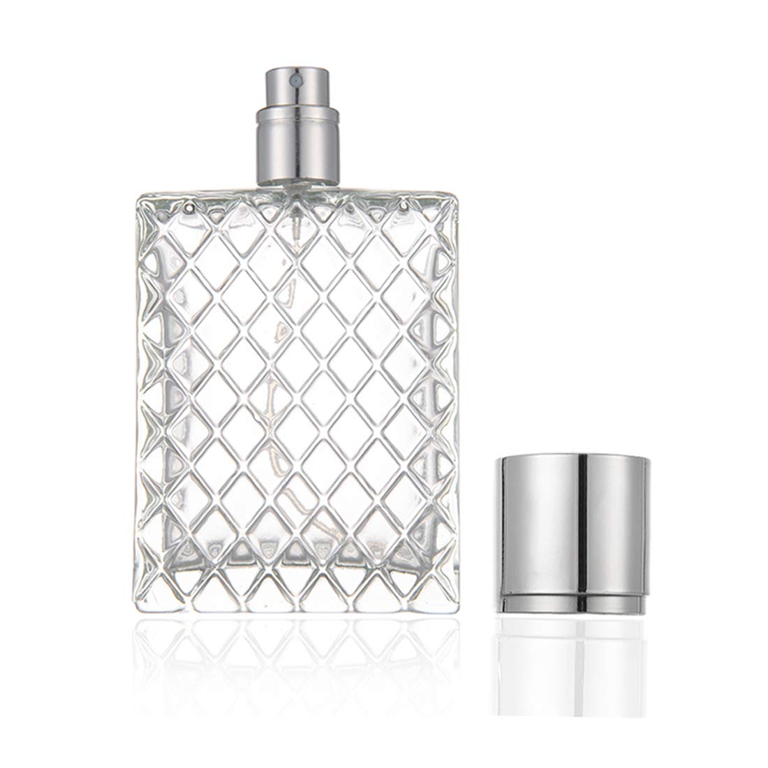 100ml 3.4 oz Refillable Fine Mist Spray Perfume Bottles Clear Glass C840