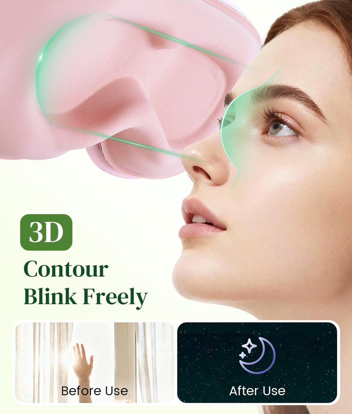 Bluetooth Sleep Mask Headphones and Travel Storage Case Bundle Y593