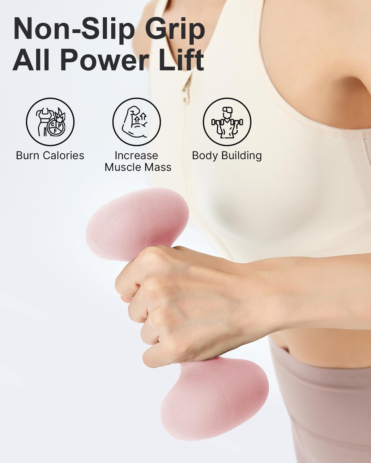 2-15 Pound Non-Slip Dumbbell Set of 2 G125