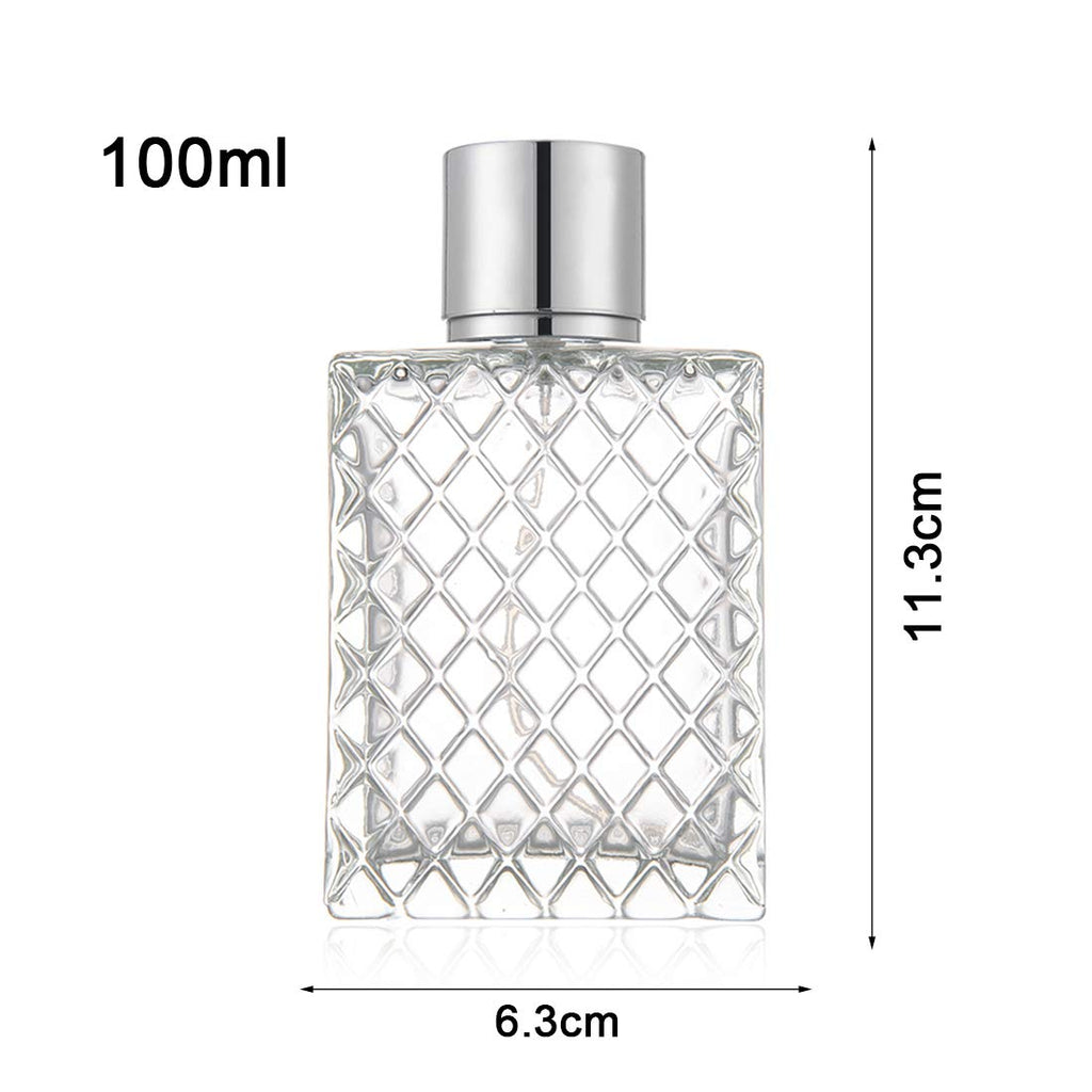 100ml 3.4 oz Refillable Fine Mist Spray Perfume Bottles Clear Glass C840