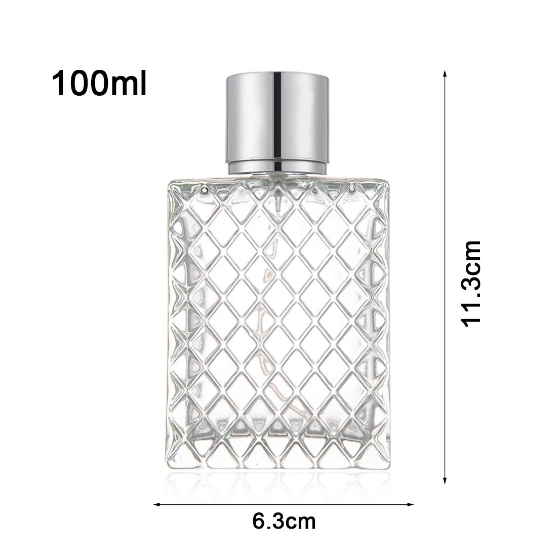 100ml 3.4 oz Refillable Fine Mist Spray Perfume Bottles Clear Glass C840