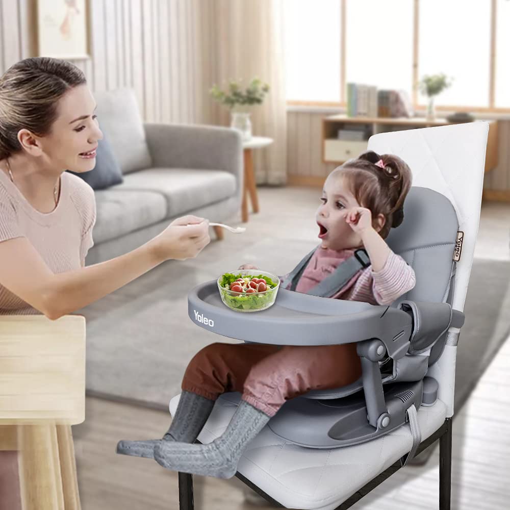 Foldable Baby High Chair Booster Seat with Removable Tray G118