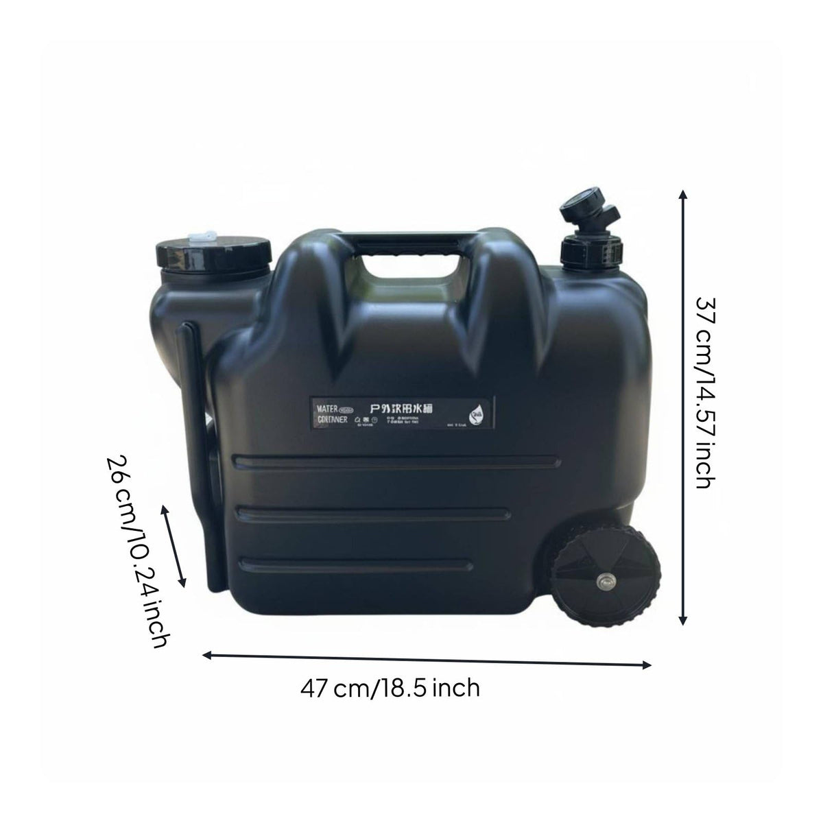 Portable Water Jug with Wheels and Built-In Tap M3655