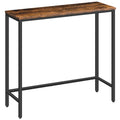 Narrow Console Table, Rustic Brown and Black M11619