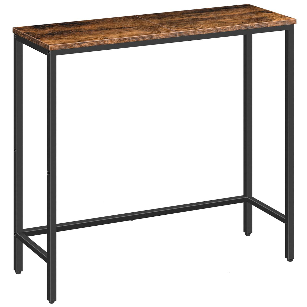Narrow Console Table, Rustic Brown and Black M11619