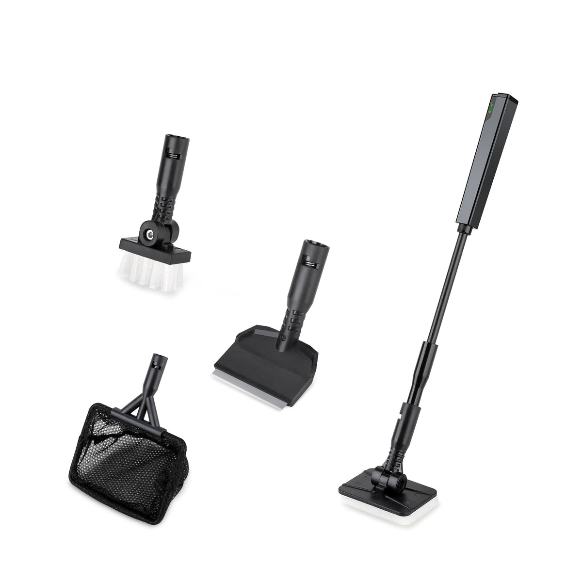 Small 4 in 1 Aquarium Cleaning Tools Kit with Fish Net Algae Scraper Clean Brush Flat Sponge B62451