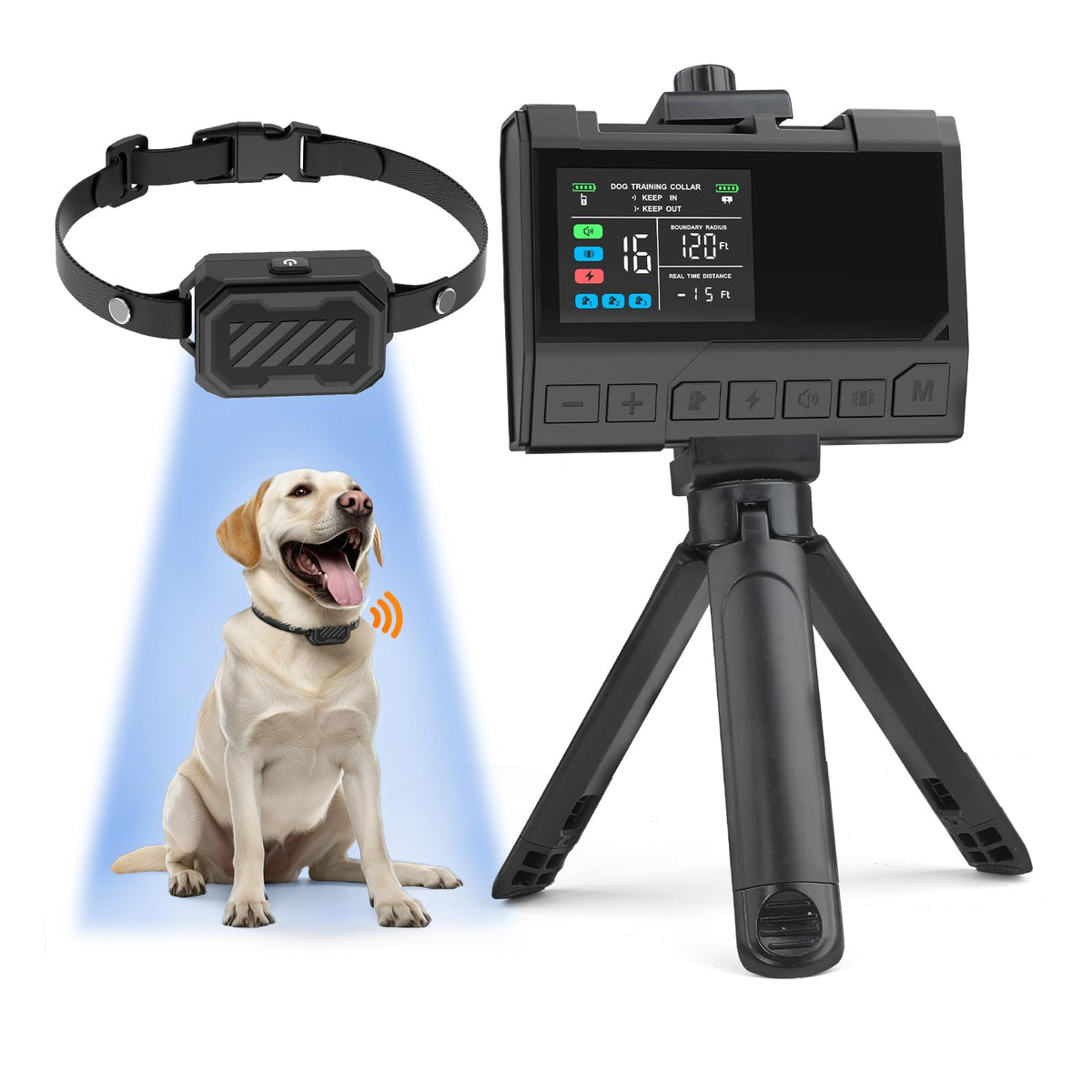 Wireless Dog Fence with Waterproof Collar, Up to 1 Acre Y19993