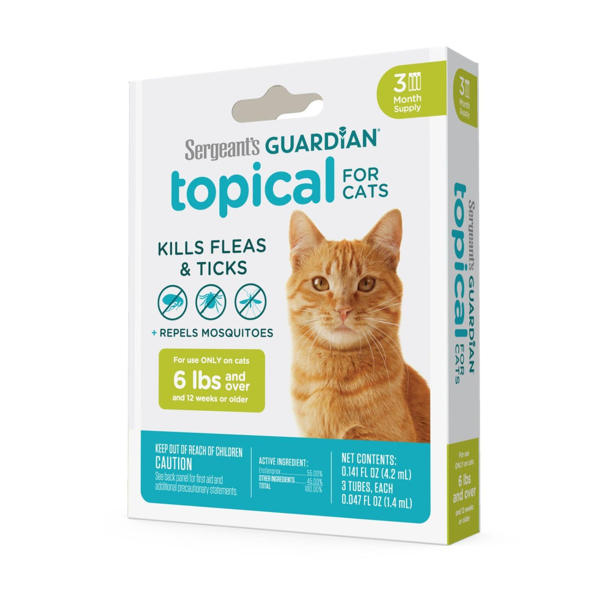 Flea & Tick Topical Cats 3-Month K96454