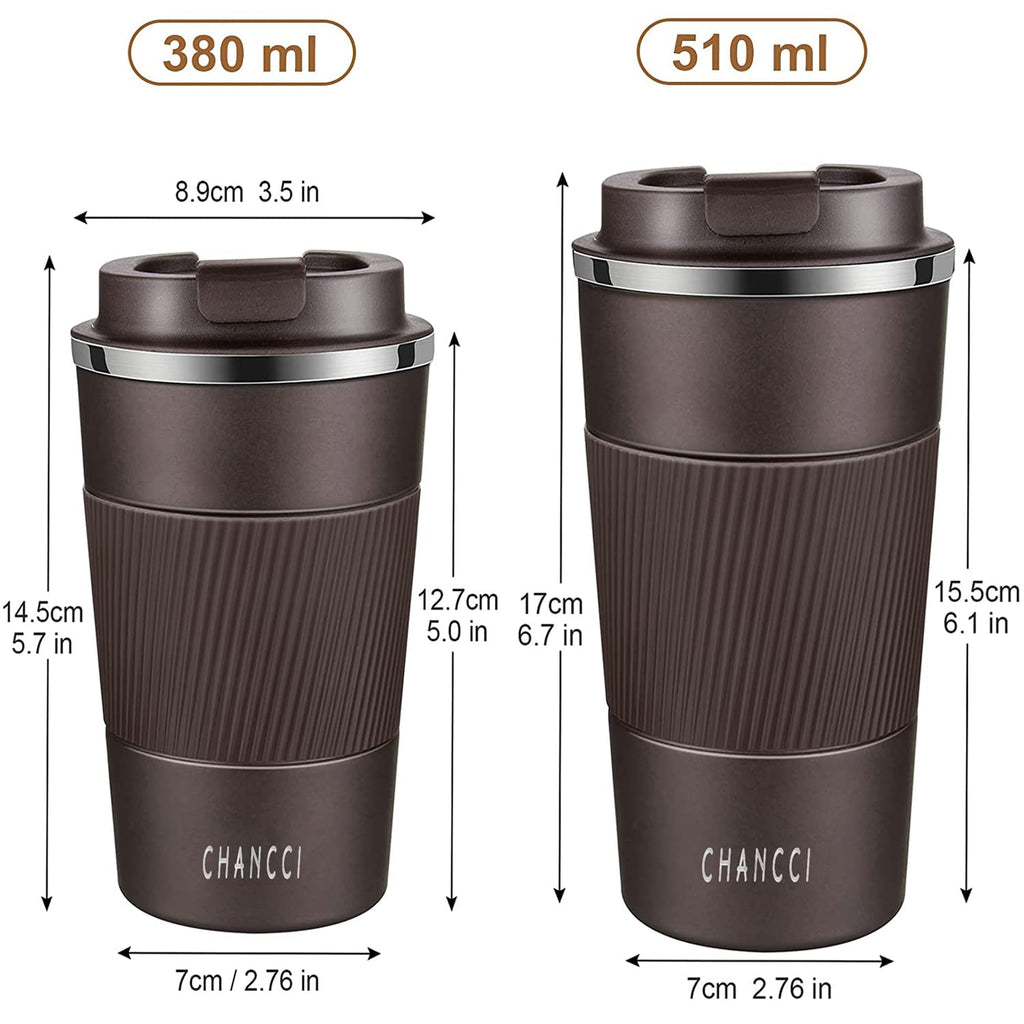 16 oz Insulated Stainless Steel Travel Coffee Mug with Screw Lid A394091