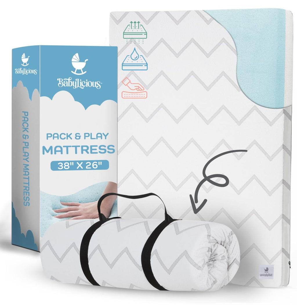 38" x 26" Waterproof Memory Foam Mattress Pad W6443