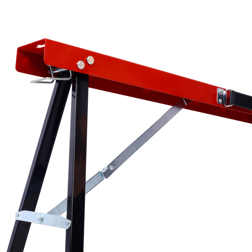 Black and Yellow Steel Folding Sawhorse Set 2-Pack K6085