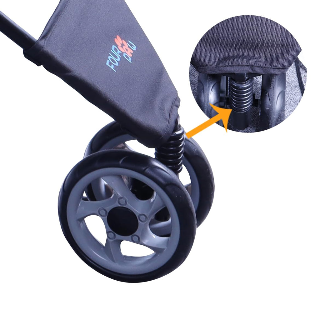 3 Wheels Pet Stroller with Storage Basket T145837