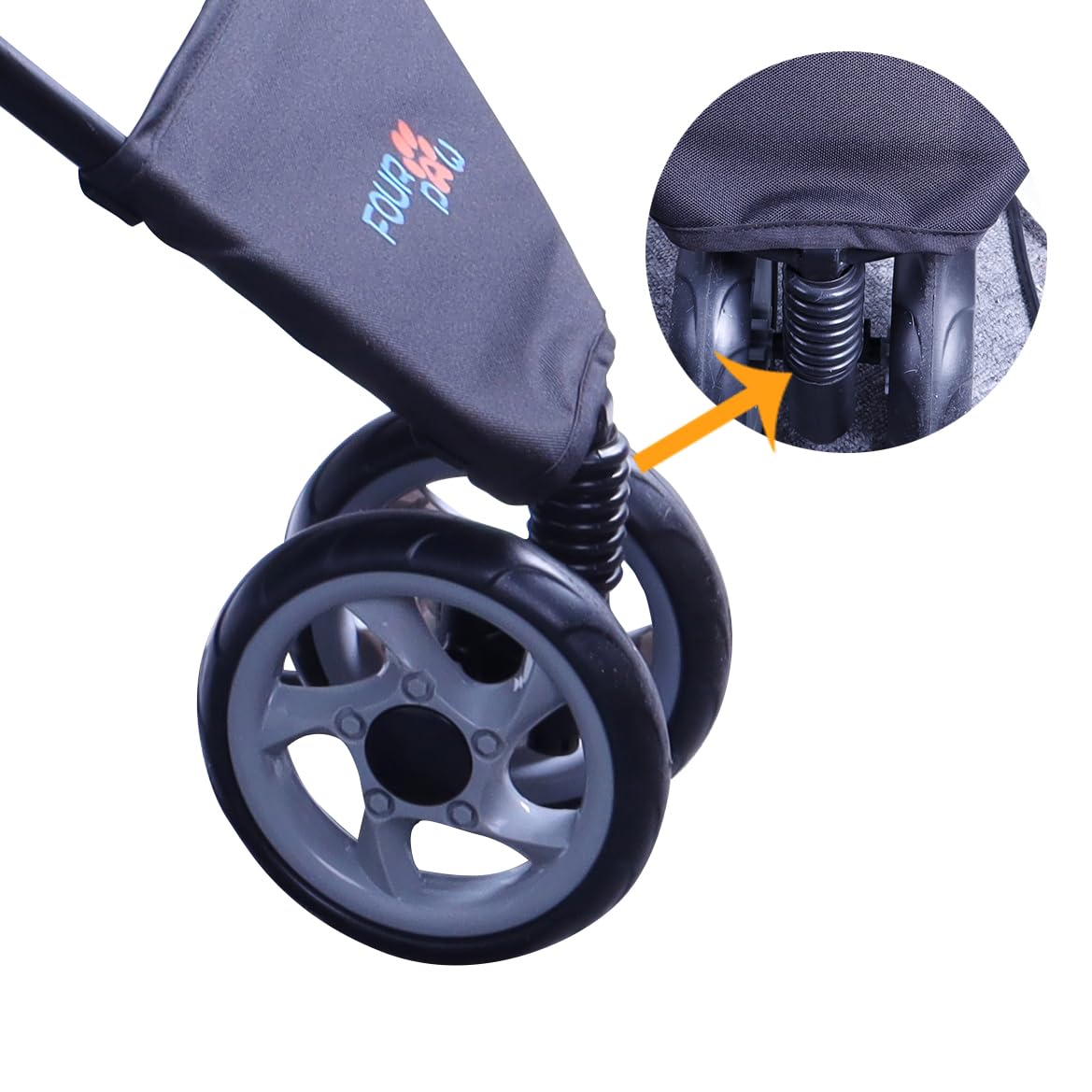 3 Wheels Pet Stroller with Storage Basket T145837