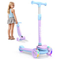 3 Wheel Folding Kick Scooter with LED Light-Up Wheels I2350