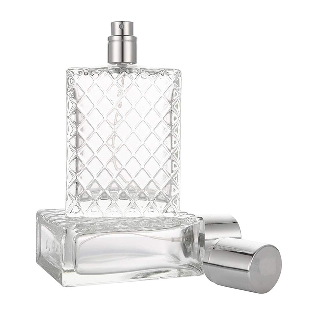 100ml 3.4 oz Refillable Fine Mist Spray Perfume Bottles Clear Glass C840