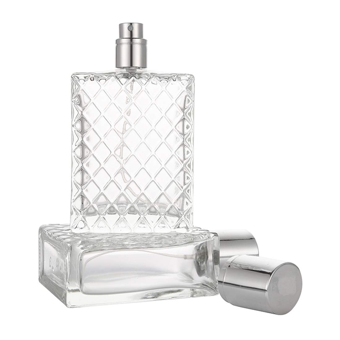 100ml 3.4 oz Refillable Fine Mist Spray Perfume Bottles Clear Glass C840