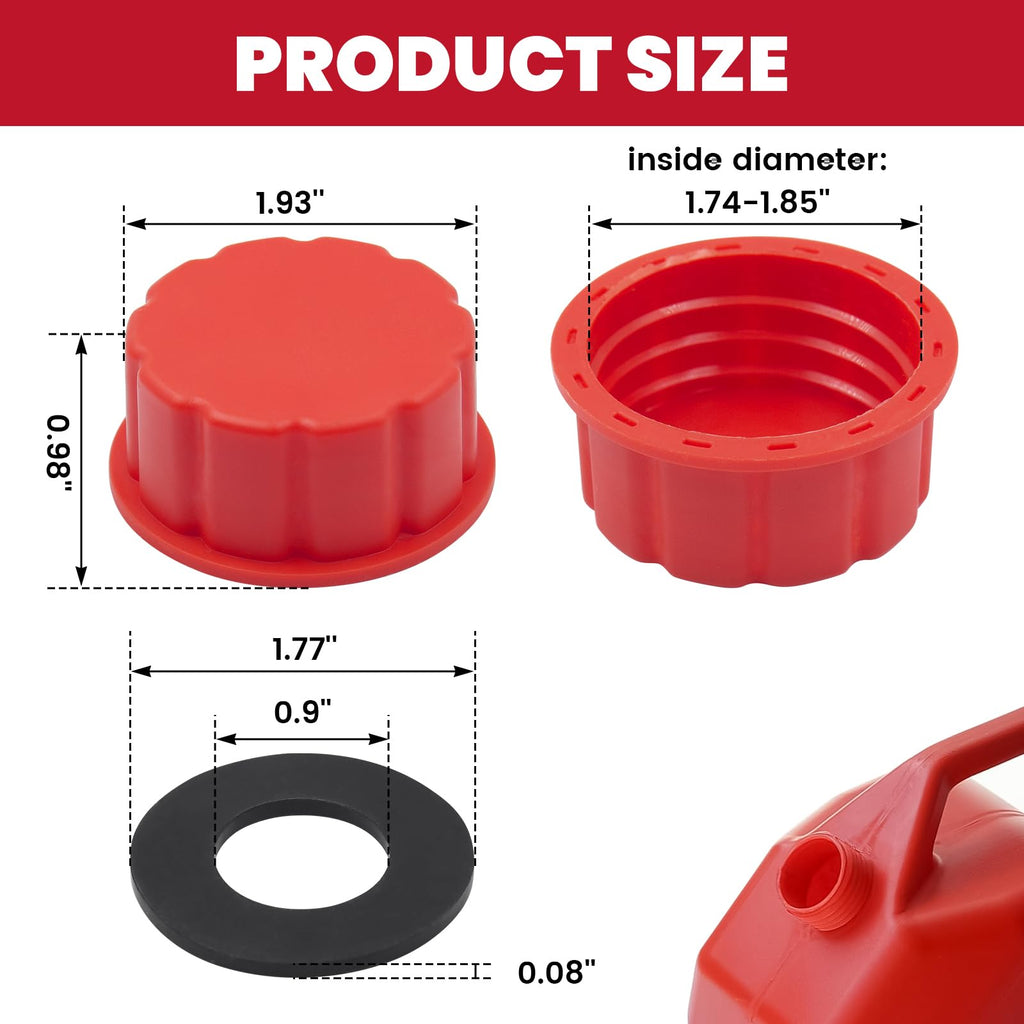 6 Pack Replacement Gas Can Caps S289