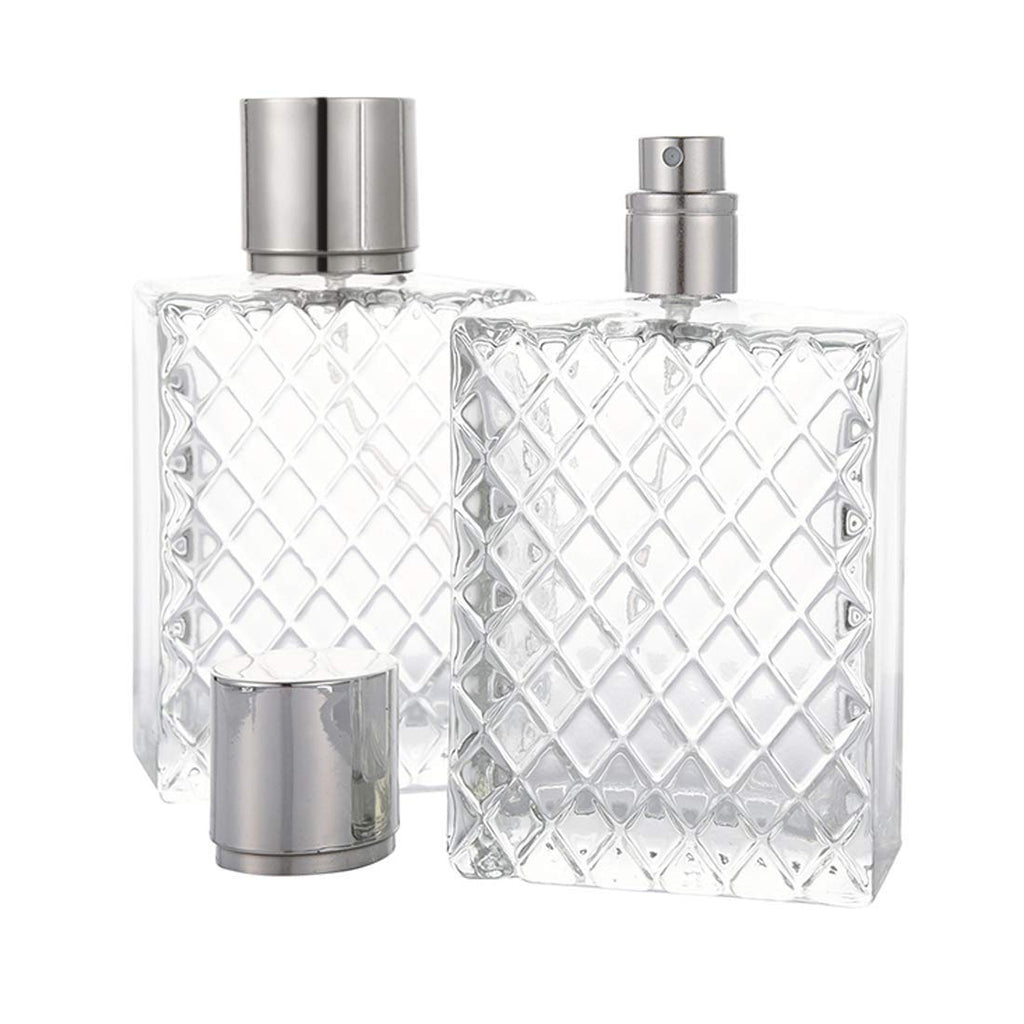 100ml 3.4 oz Refillable Fine Mist Spray Perfume Bottles Clear Glass C840