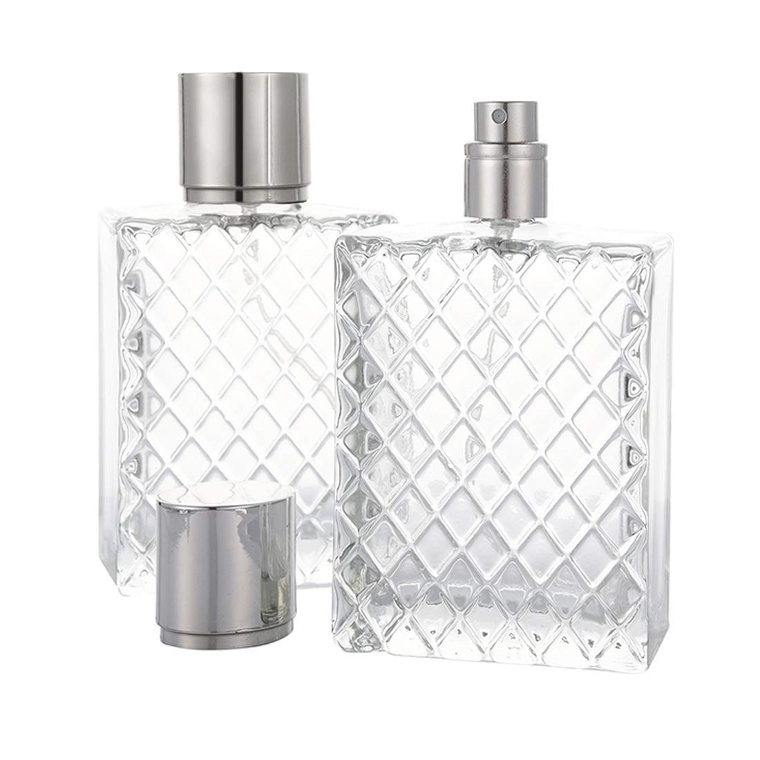 100ml 3.4 oz Refillable Fine Mist Spray Perfume Bottles Clear Glass C840