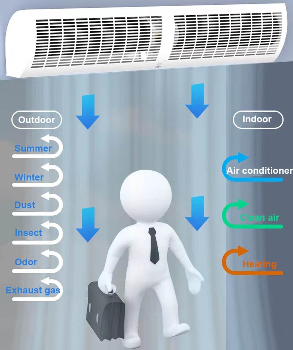 Over Door Air Curtain Fan with Adjustable Wind Speed O874
