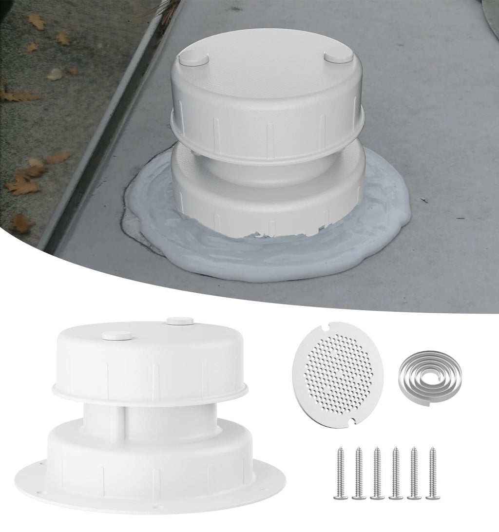 Aluminum RV Sewer Vent Cap with Screen E835