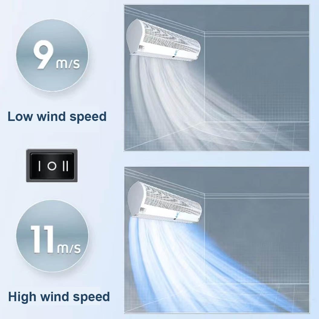 Over Door Air Curtain Fan with Adjustable Wind Speed O874