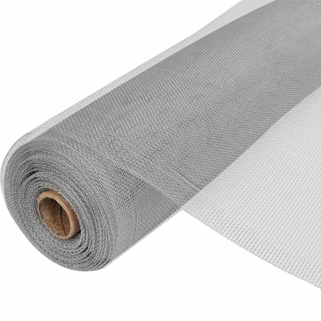 Aluminum Mesh Screen 39.4x196.9 Inch Silver Mesh Roll U739867