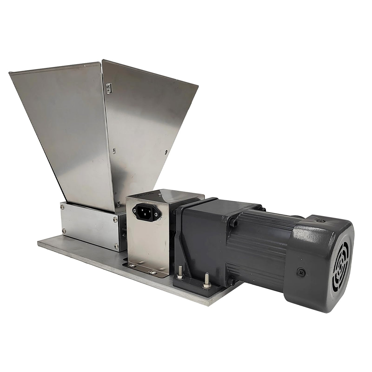 110V 60W 75RPM Stainless Steel Grain Mill with 4 Hopper and 2 Rollers U998