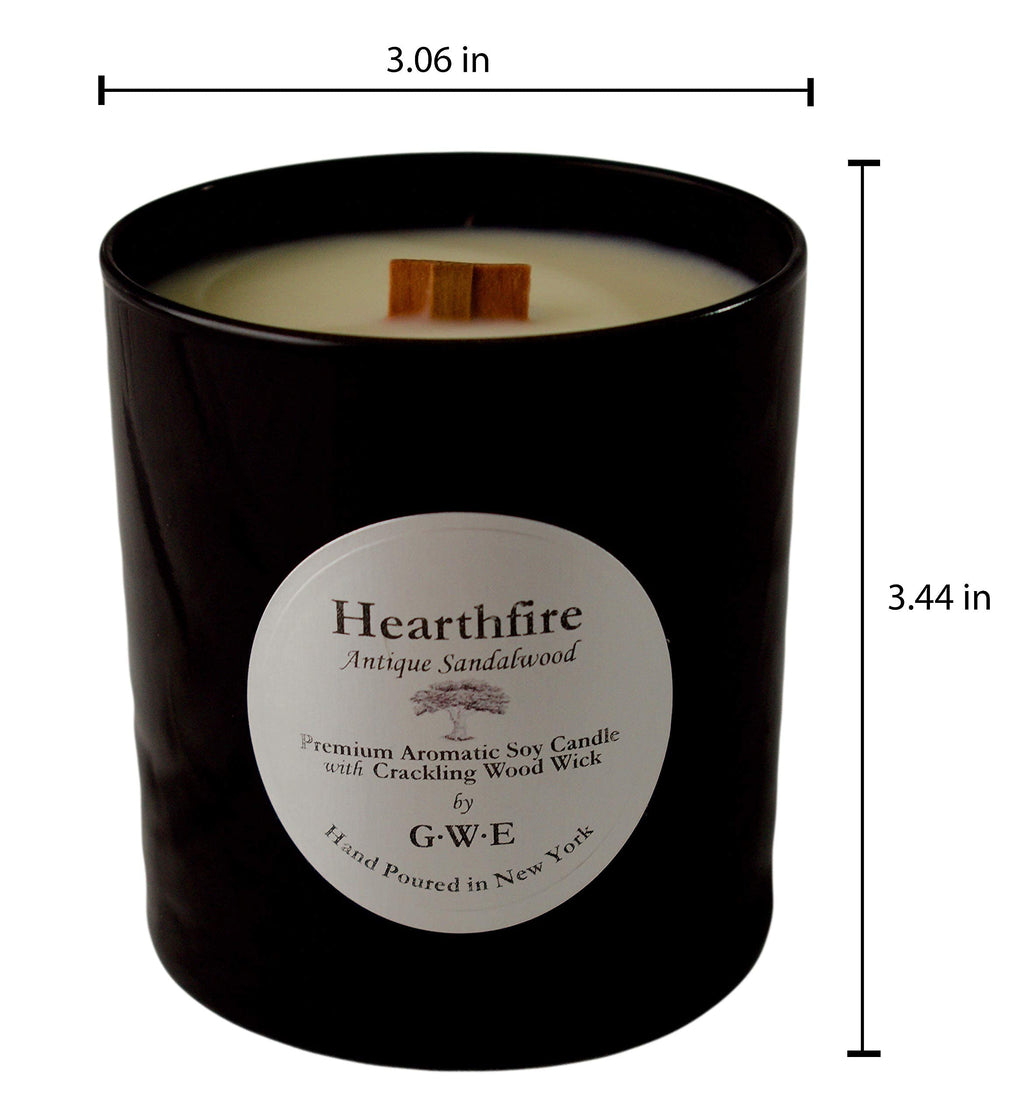 Sandalwood Scented Soy Candle with Wood Wick L52587